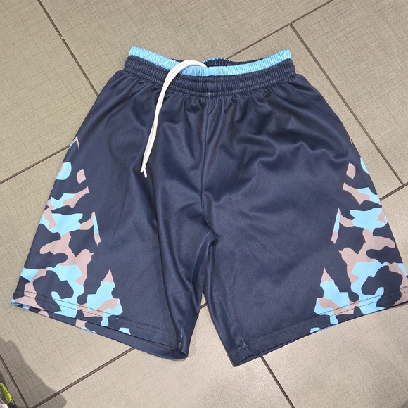 Kids Camouflage Shorts in Blue and Gray - Picture 1 of 4